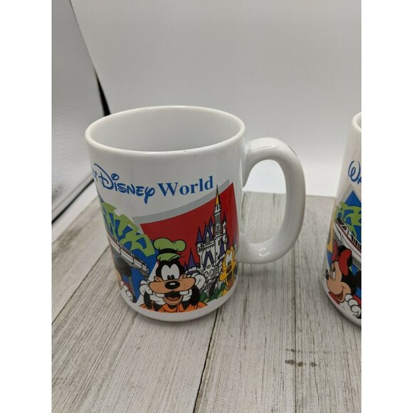 Walt Disney World Set 0f 2 Coffee Mugs Grandma & Grandpa Mickey, Pluto, Donald - Picture 3 of 9